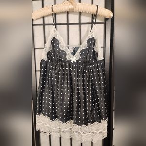 Victoria's Secret polka dot chemise slip top